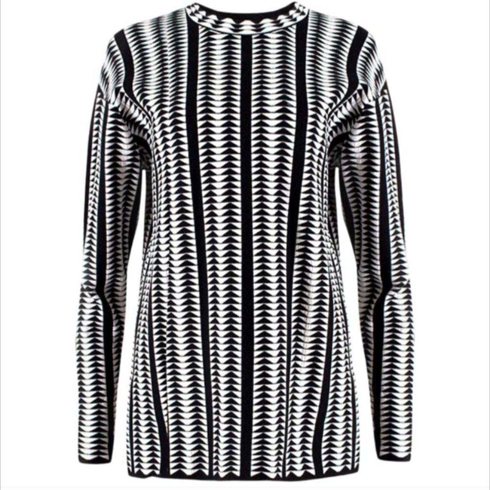 Alaia Black and‎ White Wool Sweater